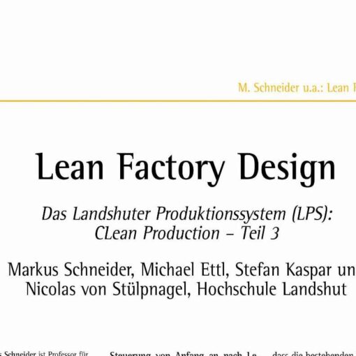 Lean Factory Design